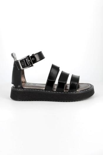 Dětské kožené sandály Primigi černá barva