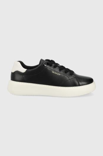 Kožené sneakers boty Gant Custly černá barva