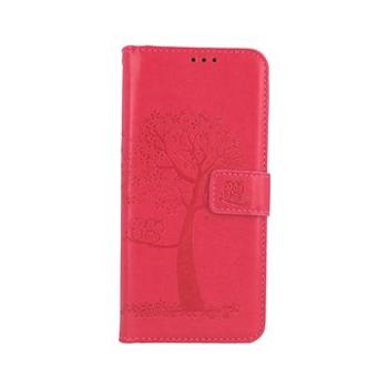 TopQ Samsung A32 knížkové Tmavě růžový strom sovičky 63102 (Sun-63102)