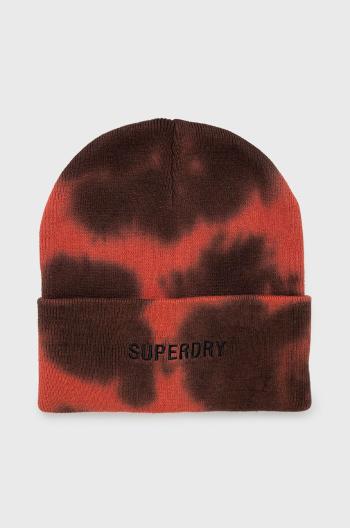 Bavlněná čepice Superdry červená barva,