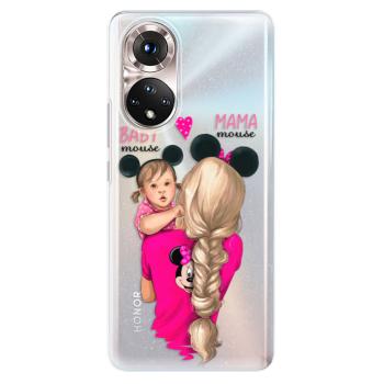 Odolné silikonové pouzdro iSaprio - Mama Mouse Blond and Girl - Honor 50