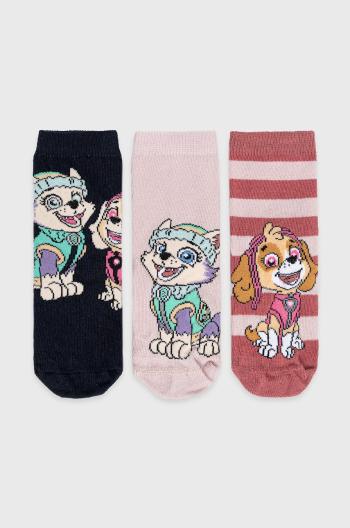 Dětské ponožky Name it (3-pak) Psi Patrol růžová barva