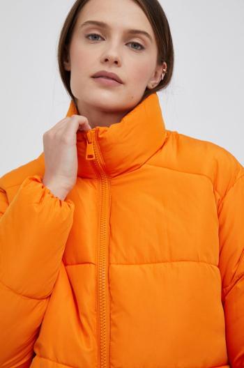 Bunda Vero Moda dámská, oranžová barva, zimní, oversize