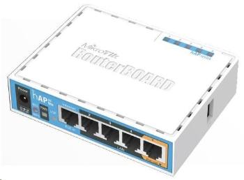 MikroTik hAP ac lite, 650MHz CPU, 64MB RAM, 5x LAN, 2.4 + 5GHz Wi-Fi 802.11b/g/n/ac, vč. L4, RB952Ui-5ac2nD