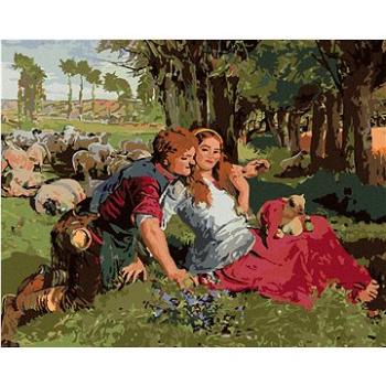 Diamondi - Diamantové malování - NAJATÝ OVČÁK (HOLMAN-HUNT WILLIAM), 40x50 cm, Vypnuté plátno na rám (606859B)