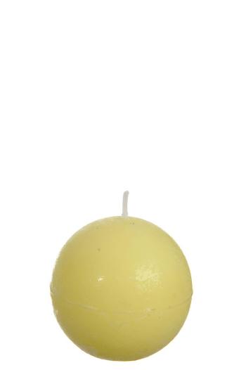 Kulatá žlutá svíčka S  Yellow - Ø 6,5*6,5 cm/16h 43092