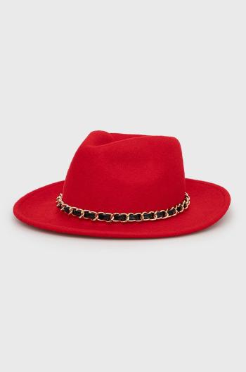 Vlněný klobouk Aldo Wesley , červená barva, vlněný