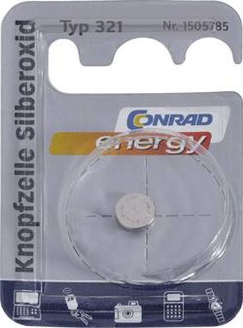 Knoflíkový článek 321 oxid stříbra Conrad energy SR65 14.5 mAh 1.55 V 1 ks