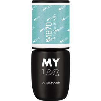 MYLAQ UV Gel Polish gelový lak na nehty odstín My Turquoise Party 5 ml