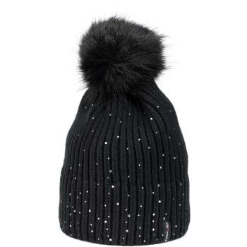 Finmark WINTER HAT Dámská zimní pletená čepice, černá, velikost UNI