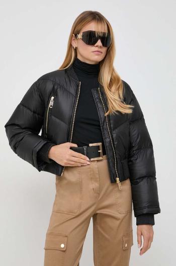 Péřová bomber bunda MICHAEL Michael Kors dámská, černá barva, zimní, oversize