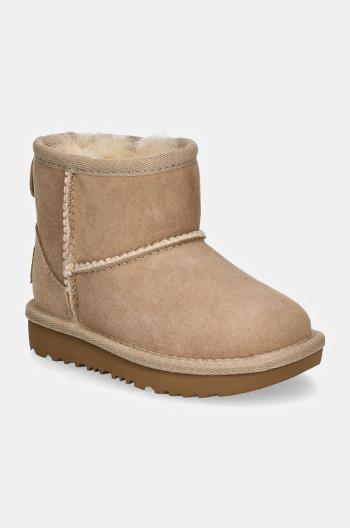 Dětské semišové sněhule UGG CLASSIC MINI II béžová barva, 1017715T