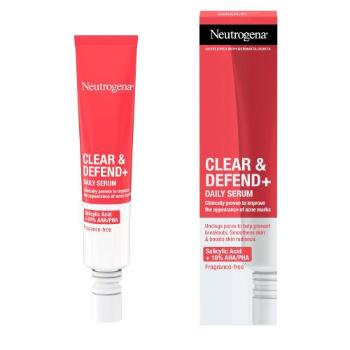 Neutrogena Clear & Defend+ Daily Serum 30 ml pleťové sérum U na smíšenou pleť; na mastnou pleť; na pigmentové skvrny; na problematickou pleť s akné