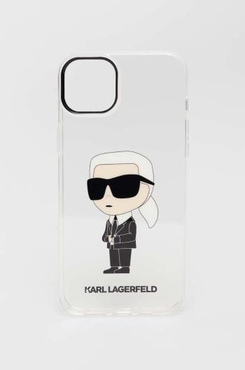Obal na telefon Karl Lagerfeld iPhone 14 Plus 6,7" pruhledná barva