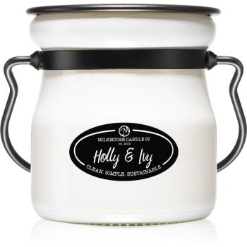 Milkhouse Candle Co. Creamery Holly & Ivy vonná svíčka Cream Jar 142 g