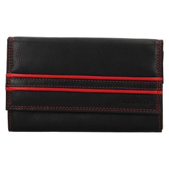 Dámská kožená peněženka SendiDesign Solena - černo-červená