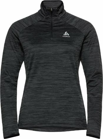 Odlo Women's Run Easy Half-Zip Long-Sleeve Mid Layer Top Black Melange M Běžecká mikina