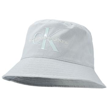 Calvin Klein MONOGRAM BUCKET HAT Unisexový klobouk, světle modrá, velikost