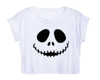 Dámské tričko Organic Crop Top Burton Skull