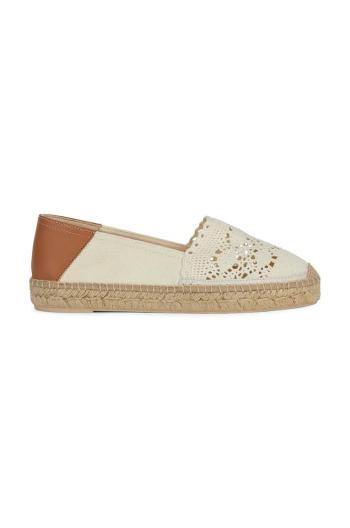 Espadrilky Geox D LAMPEDUSA béžová barva, D45V0D 0DS10 C6738