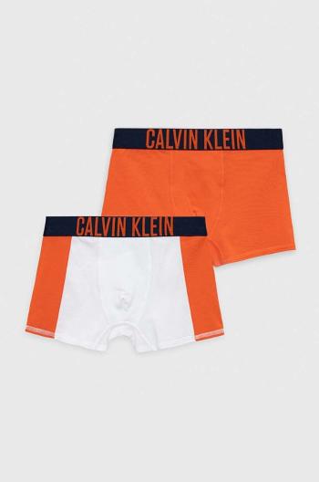 Dětské boxerky Calvin Klein Underwear oranžová barva