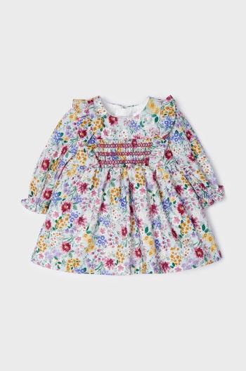 Dětské bavlněné šaty Mayoral Newborn šedá barva, mini
