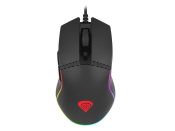 Genesis herní optická myš KRYPTON 220/RGB/6400 DPI/Herní/Optická/6 000 DPI/Drátová USB/Černá