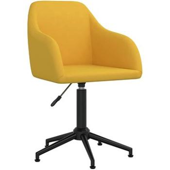 Otočná jídelní židle žlutá samet, 330686 (330686)