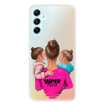 Odolné silikonové pouzdro iSaprio - Super Mama - Two Girls - Samsung Galaxy A34 5G