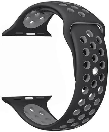4wrist Silikonový řemínek pro Apple Watch - Černá/Šedá 38/40/41 mm