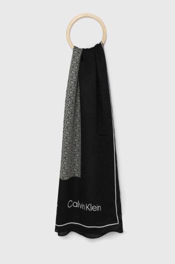Šátek Calvin Klein černá barva