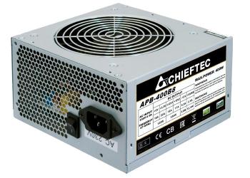 CHIEFTEC zdroj Value, APB-400B8, 400W, ATX-12V V.2.3, PS-2 type with 12cm Fan, Active PFC, 230V