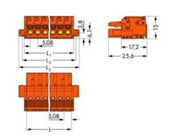 Zásuvkový konektor na kabel WAGO 2231-312/107-000, 75.86 mm, pólů 12, rozteč 5.08 mm, 25 ks