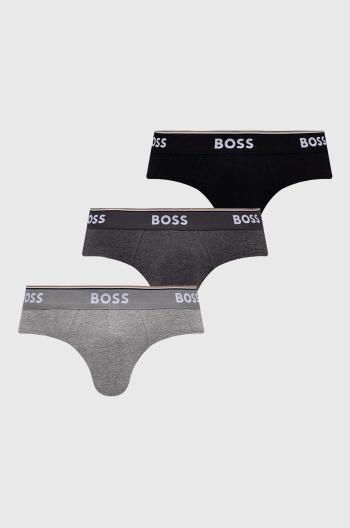 Spodní prádlo BOSS 3-pack pánské, šedá barva, 50475273