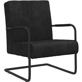Konzolová židle černá samet, 325730 (325730)