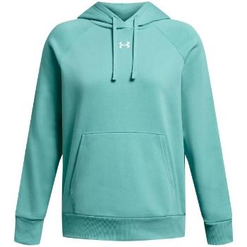 Under Armour RIVAL FLEECE HOODIE Dámská mikina, tyrkysová, velikost