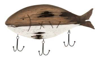 Dřevěný věšák ve tvaru ryby Fish Paulownia - 57*6*31 cm 11070