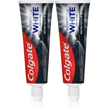 Colgate Advanced White Charcoal bělicí zubní pasta s aktivním uhlím 2x75 ml