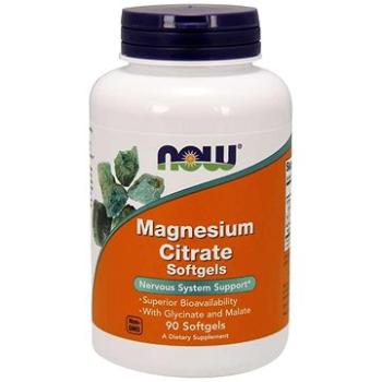 NOW Foods Magnesium Citrate (glycinát, citrát, malát), 90 softgel kapslí (659)