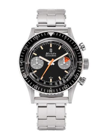 Nivada Grenchen Chronomaster Orange Boy SL Manual - Forstner Rivet 