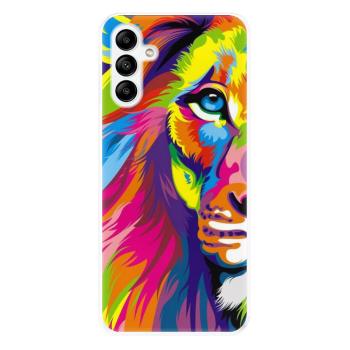 Odolné silikonové pouzdro iSaprio - Rainbow Lion - Samsung Galaxy A04s