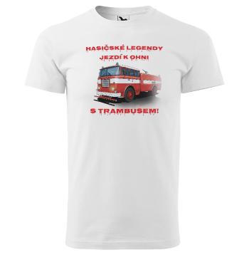 Tričko Hasičské legendy – Trambus (pánské) (Velikost: 2XL, Barva trička: Bílá)