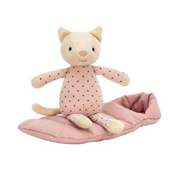 Jellycat Kočka ve spacáku 23 cm