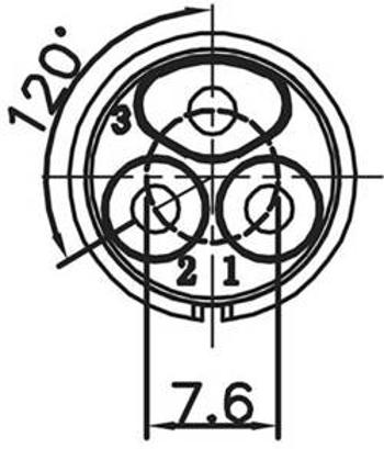 Quick lock konektor velikost 20 Lumberg 0252 03, kulatý konektor DIN, Provedení konektoru: zástrčka, rovná IP67 (v zapojeném stavu), PBT, pólů 3, 1 ks