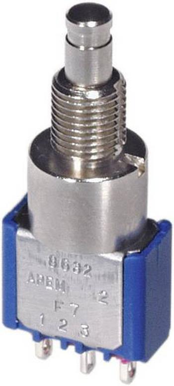 Tlačítko APEM 8642A, 6,35 mm, 250 V/AC, 3 A, pájecí očka, pájecí očka, 2x zap/(zap)