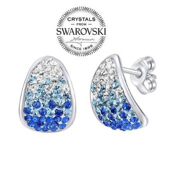 Silvego SILVEGO stříbrné náušnice se Swarovski Crystals modré SILVEGOBD36093