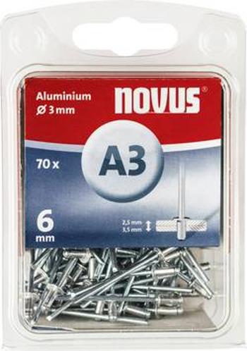 Novus Slepé nýty a 3 x 6 mm, hliník 70 KS 6 mm 70 ks