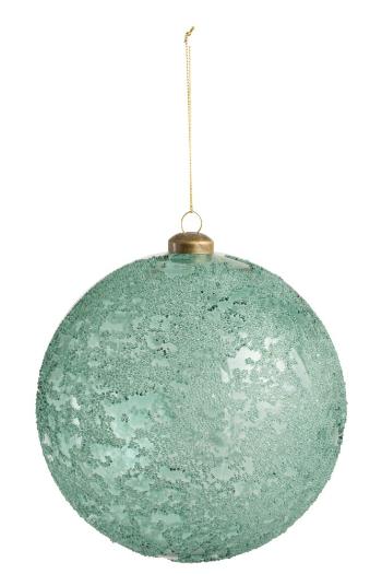 Vánoční skleněná azurová ozdoba - Ø 15 cm 87668