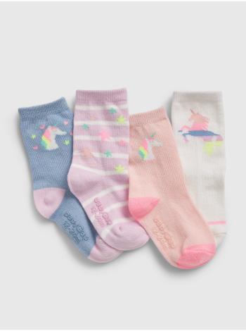 Barevné  dětské ponožky unicorn socks, 4 páry