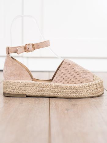 BÉŽOVÉ ESPADRILKY S PŘEZKOU NA ZAPÍNANÍ BL261BE Velikost: 40